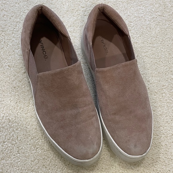 Vince mauve suede platform sneakers - Picture 2 of 4